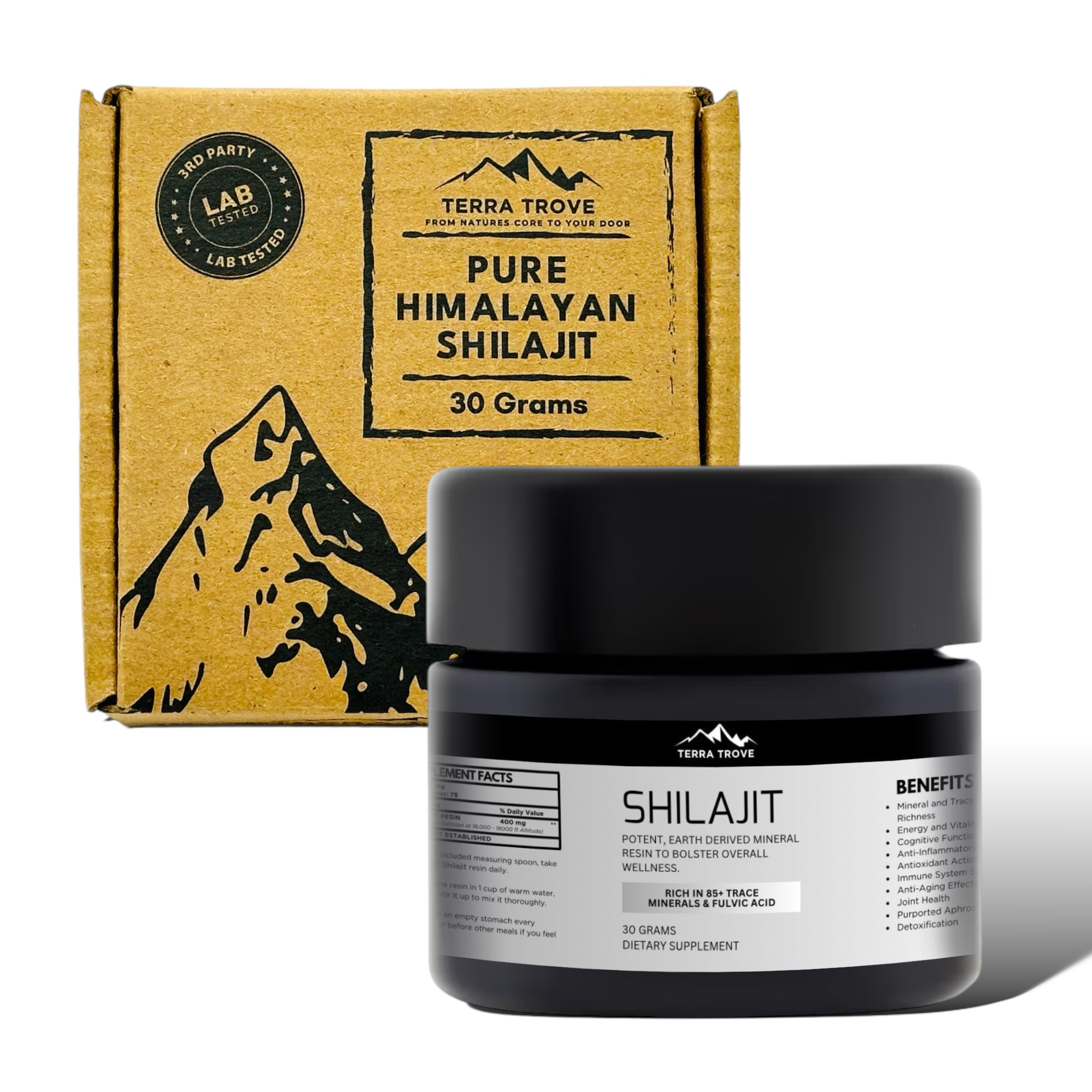 Pure Himalayan Shilajit Resin | 100% Authentic, Natural, Organic and Lab Tested | Contains 85+ Trace Minerals and Fulvic Acid | 75 Servings for Energy Boost & Immune Support