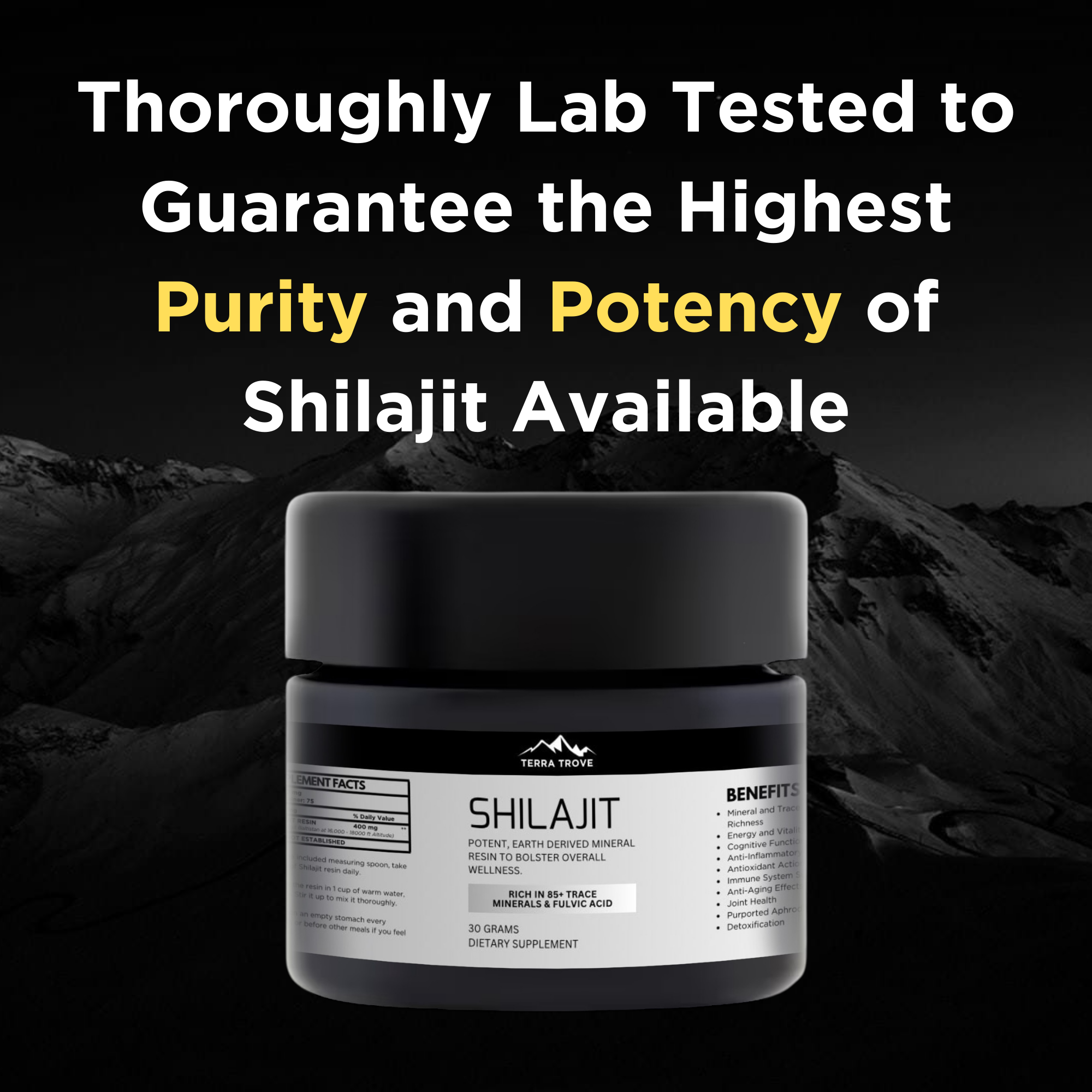 Pure Himalayan Shilajit Resin | 100% Authentic, Natural, Organic and Lab Tested | Contains 85+ Trace Minerals and Fulvic Acid | 75 Servings for Energy Boost & Immune Support